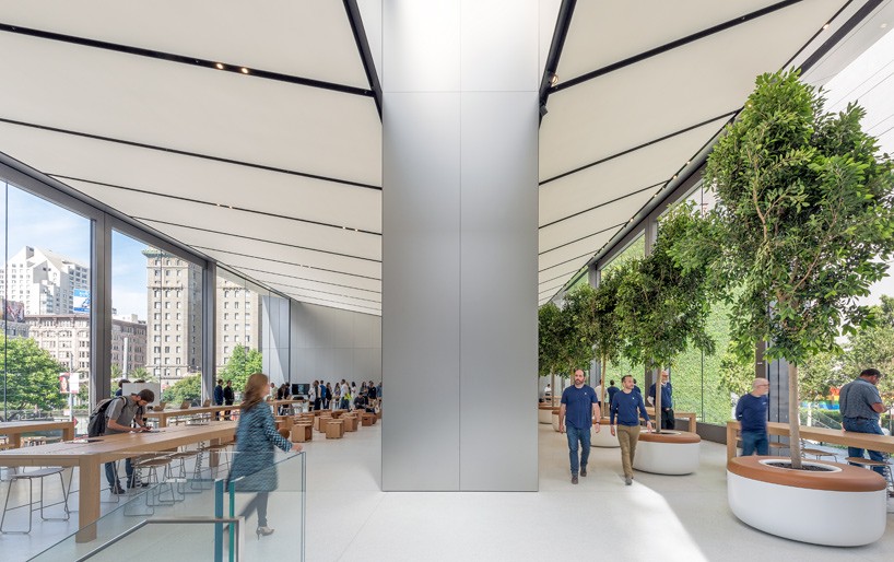 Outdoor landscaping at Apple