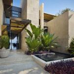 Outdoor landscaping with rented plants by Beneva Plantscapes